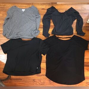 Ladies Girls Athletic Dri-fit Activewear Tops 
Black open back twisted knots